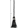 thumbnail image 3 of Witch Broom Wand, Shaped Like a Mini Witch's Broom with a Silver Spider, 3 of 3