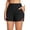 Black, variant on Women's 3" High Waisted Swim Shorts Bottoms Tummy Control Quick Dry Swimsuit Board Shorts with Pockets UPF 50+ Black S