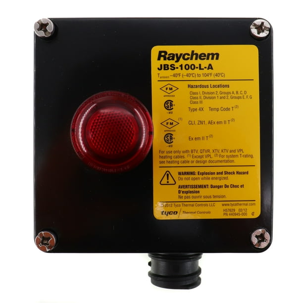 RAYCHEM JBS100LA HazLoc Heating Cable Power Connection Kit Junction
