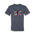thumbnail image 2 of Wild Bobby, Colorful Butterfly Oh Butterfly On Whispering Wings Animal Lover Men's Graphic T-Shirt, Vintage Heather Blue, 2XL, 2 of 3