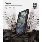 Ringke Fusion-X Case Compatible with Samsung Galaxy A90 5G, Transparent Hard Back Shockproof Advanced Bumper Cover - Camo Black