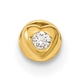 thumbnail image 3 of Primal Gold 14 Karat Yellow Gold 18 Gauge Cubic Zirconia Heart Labret/Face Body Jewelry, 3 of 4