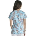 thumbnail image 3 of Tooniforms Scrubs Top For Women V-Neck Print TF776, 3 of 7