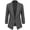 WSK2324-CHARCOAL, variant on Women's 3/4 Sleeve Blazer Open Front Cardigan Jacket Work Office Blazer S BLACK