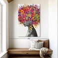 thumbnail image 2 of Elephant Stock Afro Hair Pop Wall Art - Vertical Canvas Wall Art - Living Room Wall Decor - People Canvas - White And Gray Decor - 34" x 51", 2 of 8