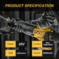 thumbnail image 4 of 2-Pack Replace for Dewalt 20V Max Battery 8000mAh, Replacement for dewalt 20v Batteries DCB200 DCB201 DCB206 DCB204 DCB208, Compatible with DeWalt 20V Cordless Power Tools and Chargers, 4 of 9