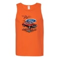 thumbnail image 2 of Wild Bobby, 1977 Ford Motors 77 Mustang Silhouette, Cars and Trucks, Men Graphic Tank Top, Orange, Large, 2 of 4