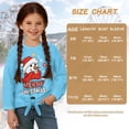 thumbnail image 7 of Xixirimido Blue Snowman Christmas Pattern Girls Casual Long Sleeve Shirts Knot Tie-hem Tunic Tops Crewneck Tees Blouses Girls Fashion Clothes, Size 7-8, 7 of 7