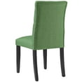thumbnail image 3 of Modern Contemporary Urban Design Dining Kitchen Room Side Chair, Set of Four, Fabric, Green, 3 of 4