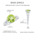 thumbnail image 5 of Rosec Jewels Natural Peridot Engagement Ring 2 Carat - AAA Grade - Split Shank Ring for Women - with Jewelry Box, 14K White Gold, US 4.00, 5 of 8