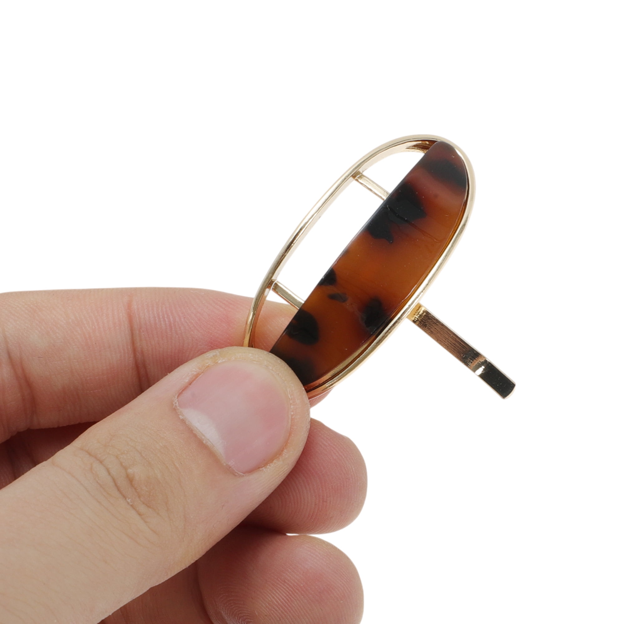 Unique Bargains Stylish Semi-hollow Ponytail Buckle Hair Clip for Women 1 Pc Brown