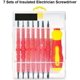 thumbnail image 2 of 7 Pieces Electrician Insulated Screwdriver Set - Strong Electromagnetic Insulated Screwdriver Set - 500V - Multifunction - 14 in 1 Chrome Vanadium All, 2 of 5