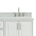 thumbnail image 5 of Ariel Stafford 61 Inch Double Oval Sink Vanity With Carrara White Marble Countertop W/0.75" Edge In White, 5 of 11