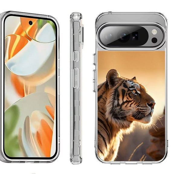 For Google Pixel 10 Pro XL Shockproof Protective Phone Case, by OneToughShield - Tiger
