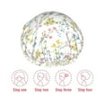 thumbnail image 5 of KLL Floral Pattern Shower Cap & Bath Cap for Women,Reversible Oversized Waterproof Shower Caps for all Hair Lengths,Elastic Reusable Bathing Hair Cap, 5 of 6