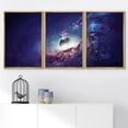 thumbnail image 2 of wall26 Framed Canvas Print Wall Art Set Interstellar Cloud Star Galaxy Astronomy &amp; Space Nature Digital Art Sci-Fi &amp; Fantasy Decorative Landscape for Living Room, Bedroom, Office - 16"x2, 2 of 5