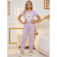 thumbnail image 2 of Pijama De 3 Piezas Mujer Pantalon Short Y Playera A Juego, 2 of 5