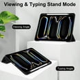 thumbnail image 3 of Dteck Hybrid Slim Case for iPad Pro 13-inch M4 (2024), Trifold Standing Shockproof Protective Cover with Clear Transparent Back Shell Built-in Pencil Holder for iPad Pro 13" 2024,Black, 3 of 8