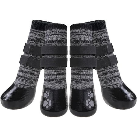KOOLTAIL Dog Socks to Prevent Licking with Grips for Hardwood Floors  Waterproof Dog Shoes for Winter  Dog Rain Snow Warm Boots&Paw Protectors  Anti Slip Dog Socks for Small Medium Large Dogs  L