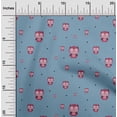 thumbnail image 2 of oneOone Polyester Lycra Fabric Dot & Cartoon Owl Bird Printed Craft Fabric BTY 56 Inch Wide, 2 of 4