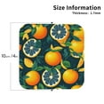 thumbnail image 3 of Disketp Fresh Orange Funny Coasters,4 Pcs Leather Coasters With Holder, Perfect Housewarming Hostess Gifts,Protect Furniture From Water Marks Scratch And Damage, 3 of 9