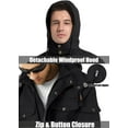 thumbnail image 4 of TACVASEN Men's Winter Coat Military Jacket Fleece Lined Parka Cotton Cargo Outerwear Black XL, 4 of 7