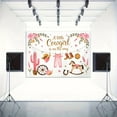 thumbnail image 3 of Cowgirl Baby Shower Backdrop A Little Cowgirl is on the Way Photography Background for Girl Pink Floral Cacti Western Rodeo Baby Shower Party Decorations Banner Supplies Photo Booth Props, 3 of 5