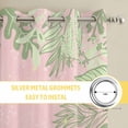 thumbnail image 6 of Pink Leaves Kitchen Curtains Window Panels, Green Summer Botanical Pastoral Insulated Window Treatment Curtain, Grommet Curtains for Bedroom/Living Room/Bathroom, 2 Piece 52"Wx72"L, 6 of 8