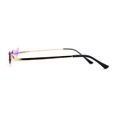 thumbnail image 4 of Mico Cut Out Narrow Blade Cat Eye Rimless Color Sunglasses Gold Purple, 4 of 4