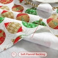 thumbnail image 3 of Vinyl Christmas Tablecloth with Flannel Backed Rectangle 60 x 102 Inch Xmas Balls Waterproof Wipe Clean Plastic Table Cloth, Heavy Weight Table Cover for Winter Dining, Party, Indoor, Outdoor, White, 3 of 5