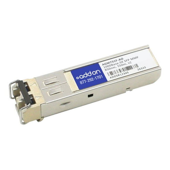 AddOn Netgear AGM731F Compatible SFP Transceiver - SFP (mini-GBIC) transceiver module - GigE - 1000Base-SX - 850 nm