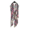 thumbnail image 4 of TrendsBlue Women's Soft Knit Plaid Blanket Scarf Wrap, Multicolor, 4 of 6