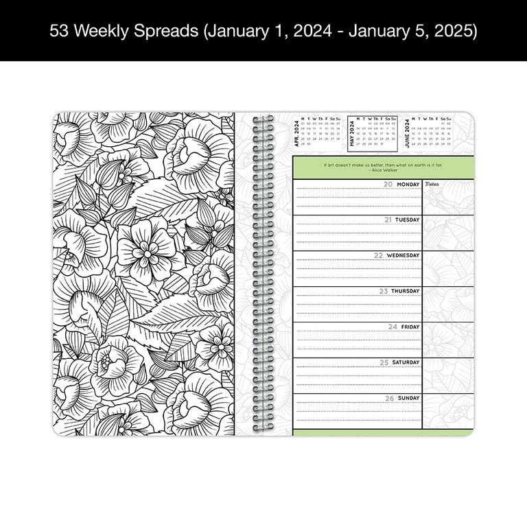 dated-2024-adult-coloring-book-daily-planner-calendar-spiral-bound-designer-planning-organizer-5-5-x-8-5-inches-walmart-com