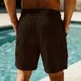 thumbnail image 6 of Ahabrexf Basketball Shorts Men,Solid Color Sport Casual Holiday Breathable Pockets Pants, 6 of 9