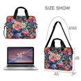 thumbnail image 3 of FORMRS 16" Laptop Bag Carrying Sleeve Case with Handle Travel Shoulder Briefcase, Vibrant Pink Floral Pattern, 3 of 8