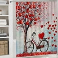 thumbnail image 6 of Autua Hearts Tree Chic Modern Bathroom Decor Shower Curtain with Hooks and Waterproof Fabric, HD Print, Easy Installation - Bathroom Decoration 69"x72, 6 of 7