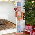 thumbnail image 6 of HOMYL Nutcracker Figurine Christmas Nutcracker Figure for Holiday Home Living Room Orange, 6 of 8