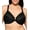 Black, variant on Front-Closure T-Back WonderWire Underwire Bra 1246 (Women's & Women's Plus)