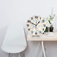 thumbnail image 2 of Naloa Clock number Print Wall Clock - Clocks Battery Operated, Small Silent Non-Ticking, Decorative for Living Room, Office, Bedroom, Home(9.84"), 2 of 5
