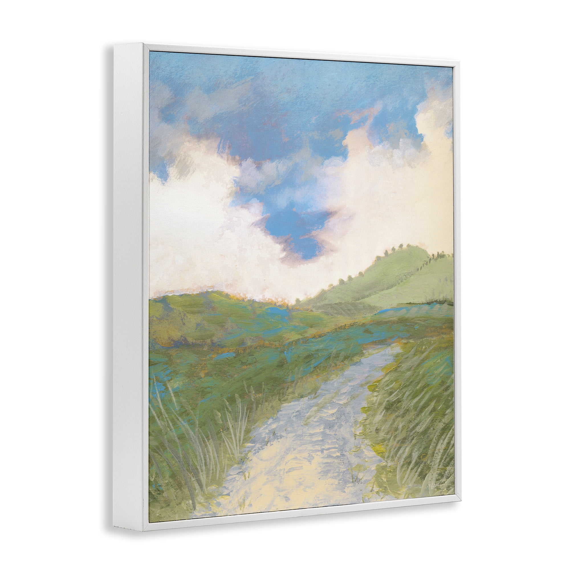 Stupell Industries Windy Path Impression White Framed Giclee Art, design by Dan Meneely