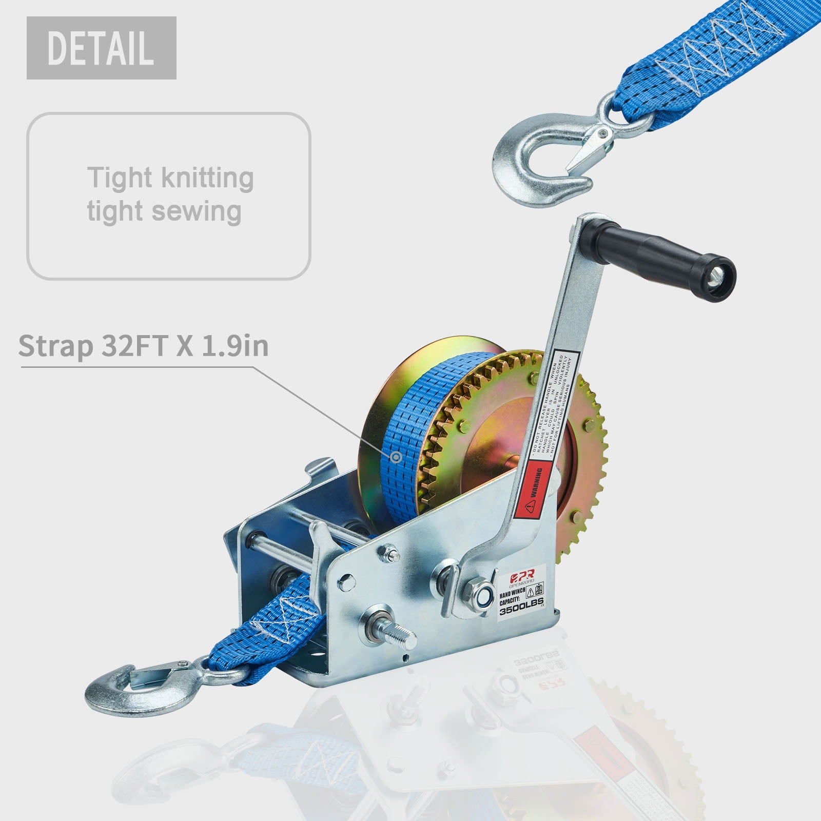 Buy OPENROAD 3500lbs Hand Winch,Boat Trailer Winch Crank with 10m (32ft) Strap Winch,Boat Use