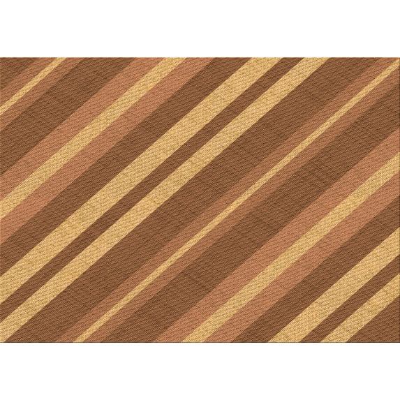Ahgly Company Indoor Rectangle Patterned Carrot Orange Area Rugs, 2' x 4'