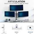 thumbnail image 5 of VIVO Telescoping Extra Tall Triple Ultrawide 27" to 38" Monitor Desk Mount, 5 of 8