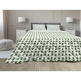 thumbnail image 1 of Clover Down Alternative Comforter, Simple Monochrome Repetition of Continuous Irish Shamrock Leaves St Patrick's Day, Microfiber Quilt for All Season, 5 Sizes, Green, by Ambesonne, 1 of 3
