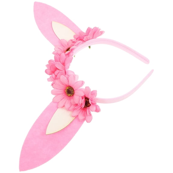 Luxshiny Bunny Ears Headbands Felt Pink 1Pcs