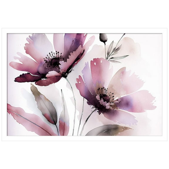 Amanti Art Floral Romance II Wood Framed Wall Art Print