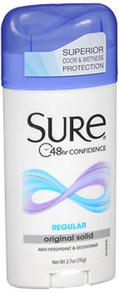 Sure Anti-Perspirant & Deodorant Original Solid, Regular Scent 2.70 oz