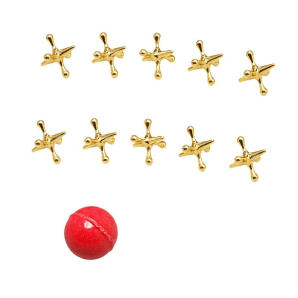 Jacks Game Old School Jax Juego Toys Diversión Jacks de Juego de mesa retro tradicional y pelota hinchable para acampados de de juegos de oro