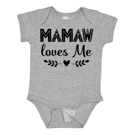 

Inktastic Mamaw Loves Me Grandchild Outfit Gift Baby Girl Bodysuit