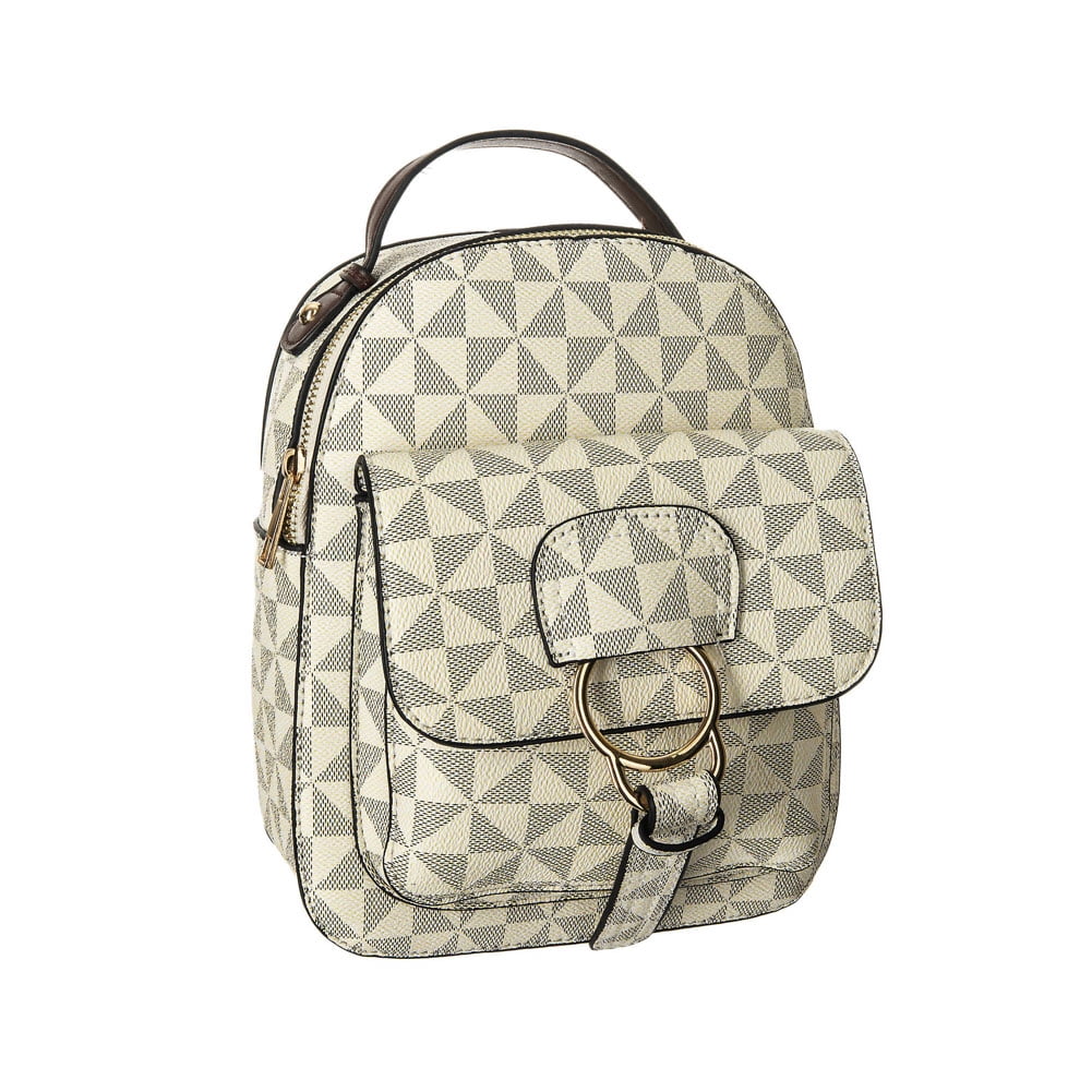 small beige backpack
